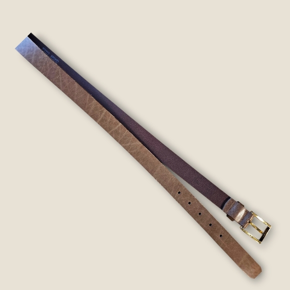 π€β¨ Mantles Brown Leather Women's Belt β XL | Goldtone Hardware | Made in Canad - Picture 7 of 8